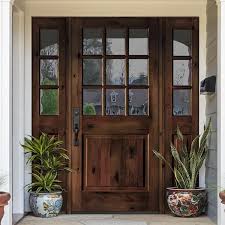 Black Stain Wood Prehung Front Door