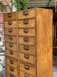 antique quartersawn oak 28 drawer