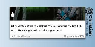 Diy Wall Mounted Water Cooled