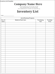 Company Inventory Template