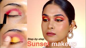 step by step sunset eye makeup tutorial