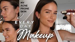 my makeup routine acne e skin