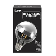 Feit Electric 40w Equivalent G25 Chrome Dome Globe Top Decorative Led Light Bulb At Menards