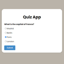 build a quiz application with html css