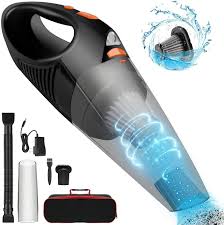 Amazon Com Handheld Vacuum Lightweight Cordless Vacuum Cleaner For Car With Led Light 6500pa Powerful Wet Dry Use Hand Vac For Quick Cleaning Home Office Car Carpet