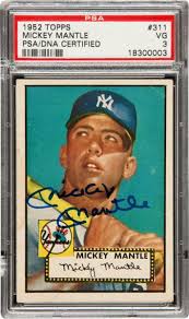But that's the case here with this card. Signed Mickey Mantle Cards Double In Value Over Past Year
