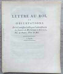 finances le comte d artois 1790
