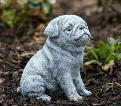 Puppy Pug Garden Statue Bulldog Figure