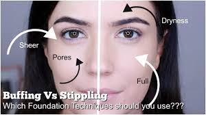 buffing vs stippling foundation which