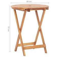 Wooden Folding Garden Bistro Table With