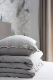 linen bedding set light grey king