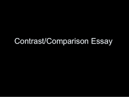 Help Writing Comparison Contrast Essay