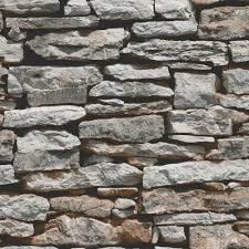 Brick Effect Wallpaper Slate Stone