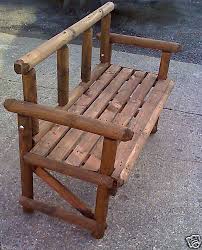 Rustic Wood 2 Seater Garden Bench