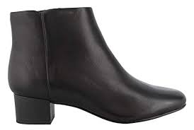Clarks Womens Chartli Lilac Ankle Bootie Black Leather 5 M Us
