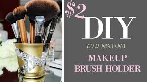 easy 2 diy gold makeup brush storage