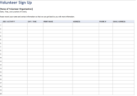 easy to use sign up sheet template