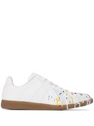 Can be styled up or down for the perfect comfort fit! Shop White Maison Margiela Replica Paint Splatter Effect Low Top Sneakers With Express Delivery Farfetch
