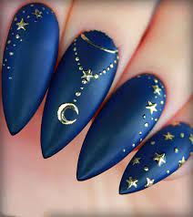 Who doesn't love a deep blue decorating their digits! 35 Navy Blue Nail Ideas You May Not Have Tried Beautiful Wiki