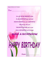 Free birthday card templates for word. 40 Free Birthday Card Templates á… Templatelab