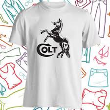 Details About New Colt Firearms Gun Horse Logo Mens White T Shirt Size S M L Xl 2xl 3xl