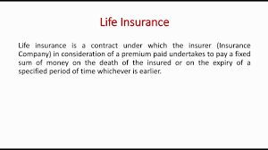 The meaning of life insurance is the insurance that pays out a sum of money either on the death of the insured person or after a set period. Insurance Life Insurance Meaning And Features Of Life Insurance Part 5 Youtube
