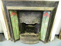 Art Nouveau Cast Iron Fireplace With