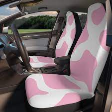 Pink Cow Car Seat Covers Cow Print Car