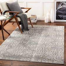 hauteloom mandurah 6 7 inch x 9 6 inch area rug size 6 7 x 9 6 gray