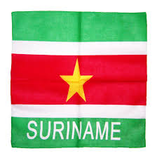 BANDANA SURINAME licht 55x55 cm hoofddoek zakdoek surinaamse vlag |  Bandana's | Vannamori
