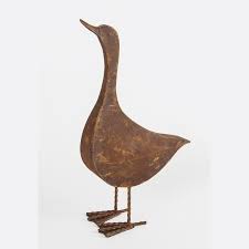 rustic duck garden statue bird figurine