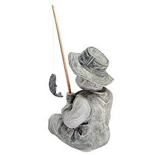 avignon boy fishing garden statue