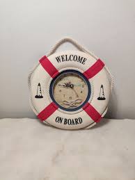 Vintage Nautical Life Ring Wall Clock