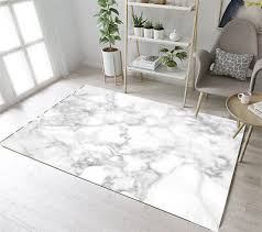 floor rug mat white gray marble style