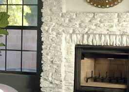 Painting Our Faux Stone Fireplace