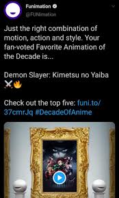Funimation asked their fans to vote on the best animes of the decade, and the results are in! Baby Yoda For Best Meme Of The Decade Funimation