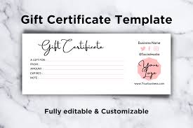 canva gift certificate template graphic