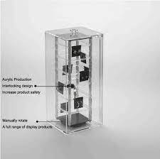 rotating jewelry display case with lock