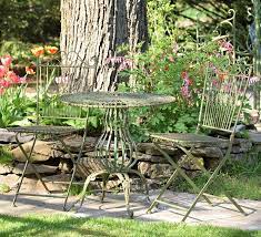 Three Piece Metal Bistro Set With Two