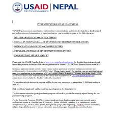 Contextual translation of job application letter into nepali. Health And Education Internship At Usaid Nepal Vacancy Announcement Nepal U S Agency For International Development