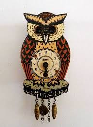 Vintage German Owl Clock Owl Clock