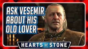 Vesemir, 13.yüzyılda kaer morhen'de yaşamış en yaşlı ve tecrübeli witcher'dır. Witcher 3 Ask Vesemir About His Lover After Meeting Her Hearts Of Stone Youtube
