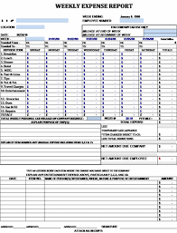Weekly Expense Report Template Microsoft Excel Template
