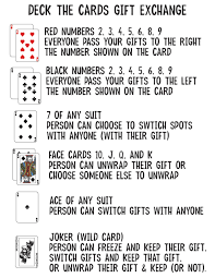 deck of cards gift exchange game play