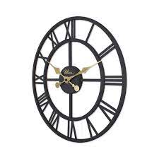 Black Wrought Iron Wall Clock 3d Metal