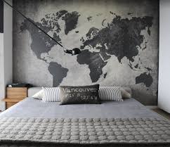 Striking and highly detailed, this world map wall mural design makes a statement in any room. The Elegant Wall Design With Learning Effect World Map Wall Travel Themed Bedroom Wall Murals Bedroom Wallpaper Decor