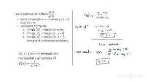 Asymptotes Of A Rational Function