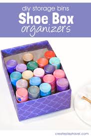 recycled shoe box organizers