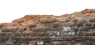 Broken Brick Wall Texture Isolated