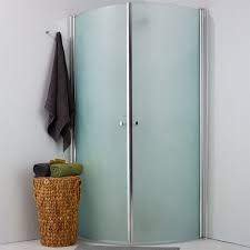 2 Curved Shower Doors I Frosted Glass